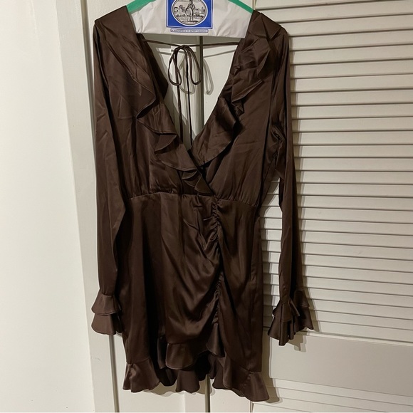 MAJORELLE Nelly Mini Dress Brown - Picture 7 of 7